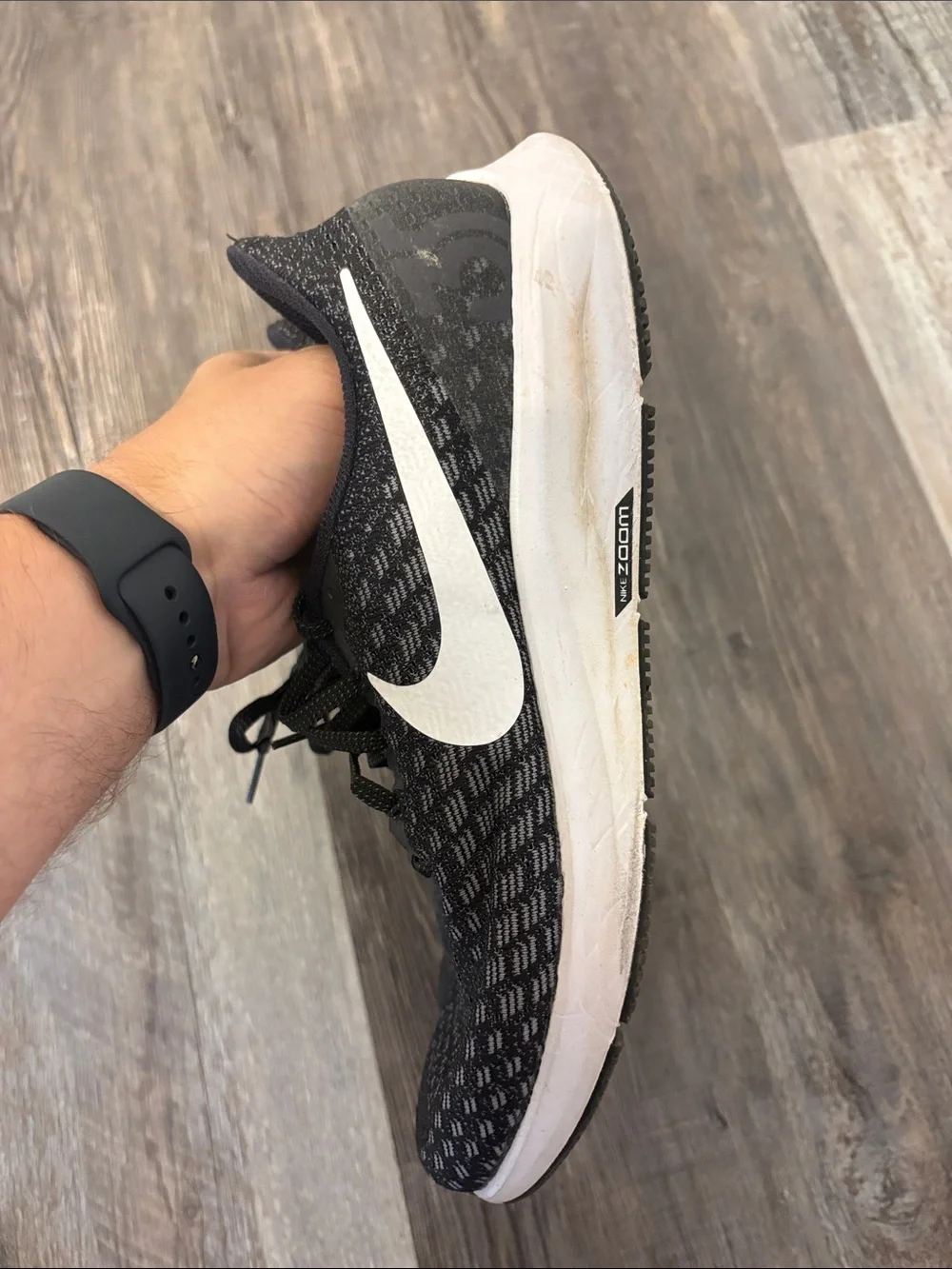 Nike Black and White Flyknit Running Sneakers